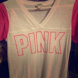 Victoria Secret Pink  V Neck Shirt NWOT